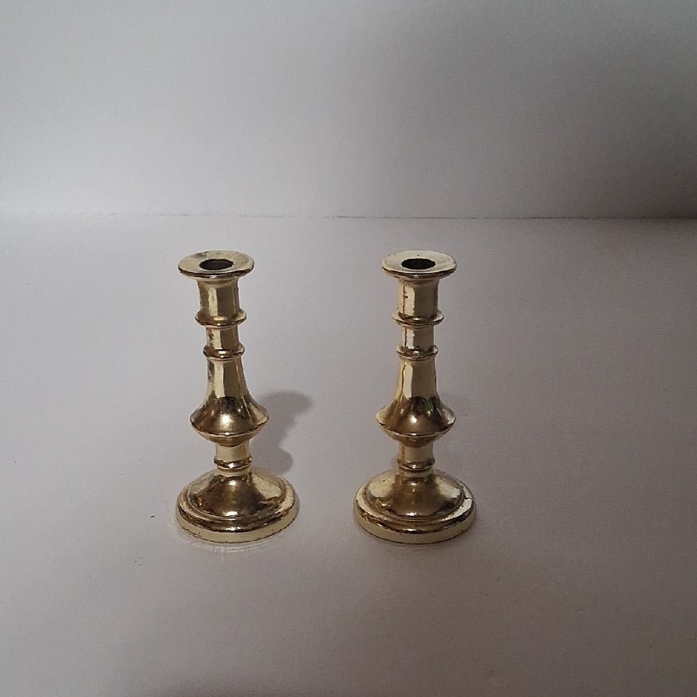 Vintage Brass Mini Candle Holders